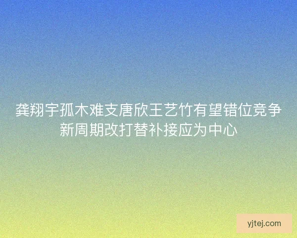 龚翔宇孤木难支唐欣王艺竹有望错位竞争新周期改打替补接应为中心